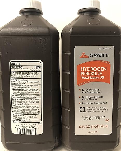 Hydrogen Peroxide Topical Solution 32 Oz (2 Pack)