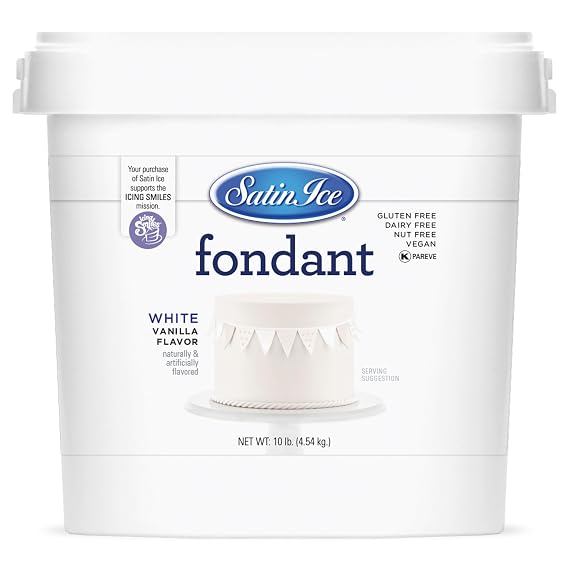 Satin Ice Fondant for Cake Decorating, White (10 Pound)