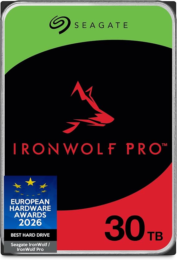 Seagate 30TB IronWolf Pro Internal NAS Hard Drive | SATA (ST30000NTZ11)