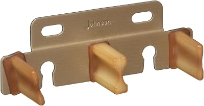 LE JOHNSON 2135PPK1 Bypass Door Adjustable Guide, For 34-Inch Or 1-38-Inch Doors, Wood Tone Finish