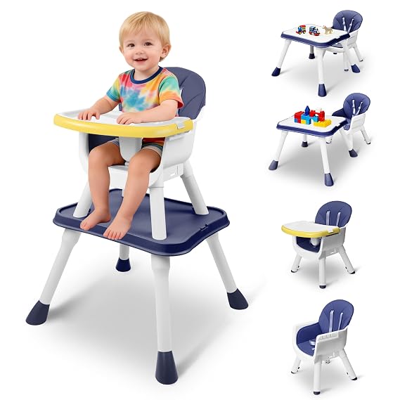 5 in 1 Baby High Chair, Convertible Highchairs for Babies and Toddlers