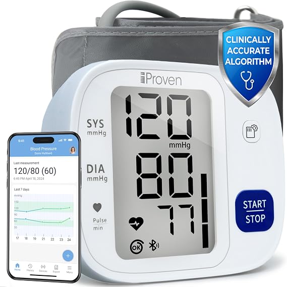 iProven Bluetooth Blood Pressure Monitor for Home Use with App Integration