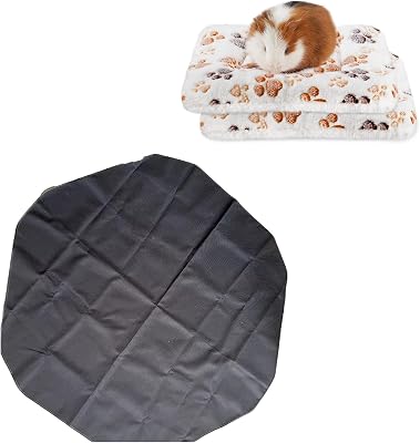 Amakunft 2 Pcs Guinea Pig Bed Mat Washable, Rabbit Winter Bed Pad for Indoor & Waterproof Pads for Small Animal Playpen, Reusable Liners, Waterproof Bottom on Both Sides Fit with Pet Tent Bedding