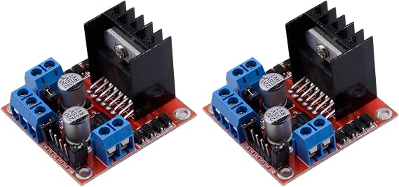 zalati Motor Drive Controller Board L298N Dual H Bridge DC Stepper Motor Driver Module Compatible with Arduino (Pack of 2)