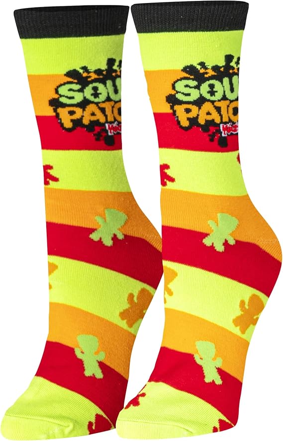 Crazy Socks - Chips & Snack Foods Crew Socks, Size Large | Officially Licensed. Soft Cotton Blend. Fits Men's 8-12 / Women's 9.5-13.5. All-Day Comfort. A fun surprise for snack lovers.