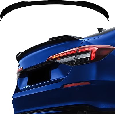 Trunk Lid Spoiler for Civic Hatchback 2022 2023 2024 2025 Rear Spoiler Wing 11th Civic Without Drilling ABS Glossy Black