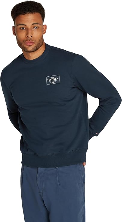 Tommy Hilfiger Men’s Monotype Label Round Neck Sweatshirt