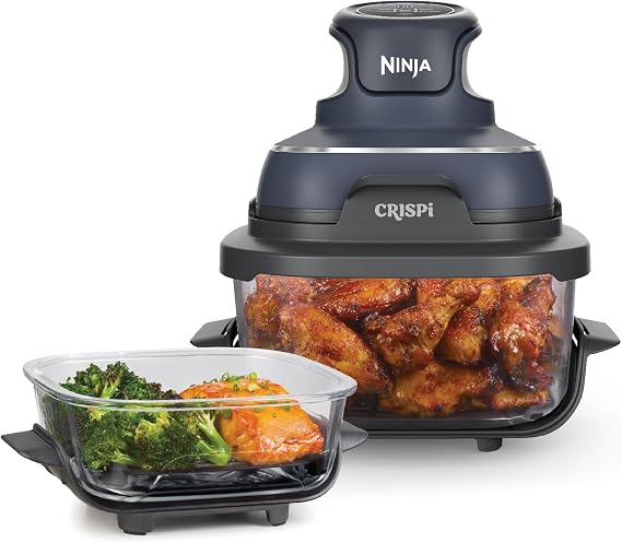 Ninja CRISPi 4-in-1 Taşınabilir Cam Hazneli Pişirme Sistemi - Blue FN101EUGY