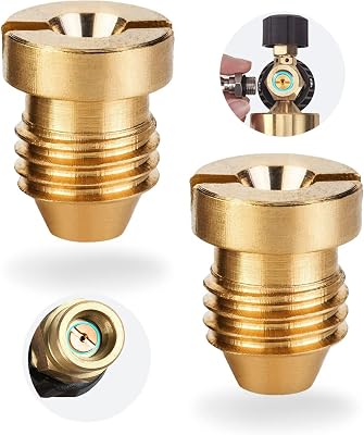 1.1 mm Orifice for Foam Cannon, Universal 1.1 Orifice Foam Cannon for Snow Foam Lance, Brass Foam Cannons Orifices 1.1mm Nozzle Tips for Pressure Washer Snow Foam Lance Parts, 3000 PSI 2 Pack