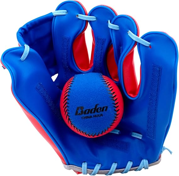 Baden Sure Catch Youth Beginners Sticky Baseball Mitt and Ball