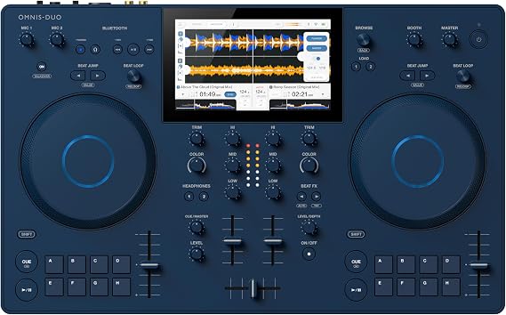 AlphaTheta OMNIS-Duo Portable All-in-One DJ System, Bult-in Battery