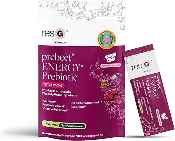 resbiotic resG prebeet Prebiotic Supplement - 15 Stick Packs