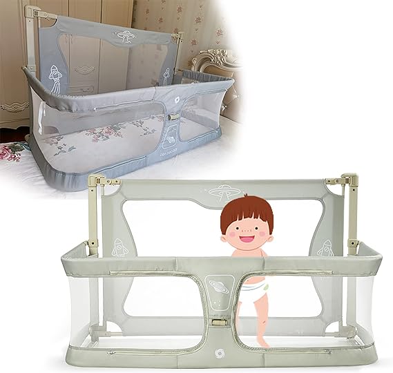 3 in 1 Baby Bedside Sleeper,Portable Crib,cosleeper for baby in bed,co sleeper bassinet attach to bed,breathable and visible mesh window,baby bed with rails,Easy to Assemble Cradle Stationary ( Color