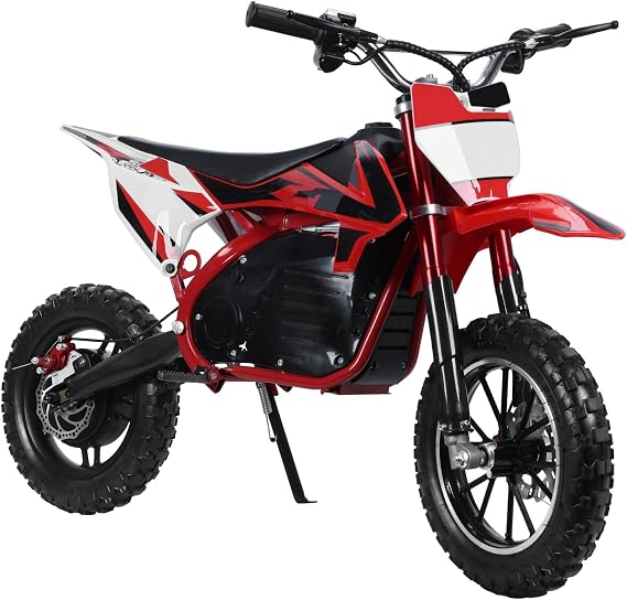 Kids Dirt Bike,Electric Motocross Dirt Bike with Speeds up to 15.5 MPH for Uphill and Off-Road Conditions,36V Electric Motorcycle Off-Road Mini Bike with Front & Rear Disc Brake,Support Up to 220 LBS