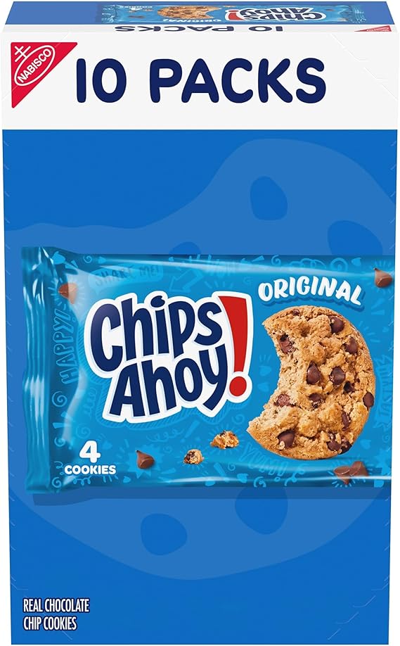 Chips Ahoy Original Chocolate Chip Cookies 1.55oz (44g) - Pack of 10