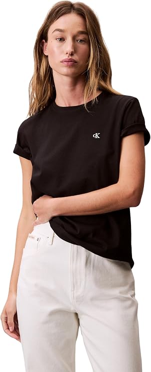 Calvin Klein Women’s Short Sleeve Round Neck Archive Jersey T-Shirt