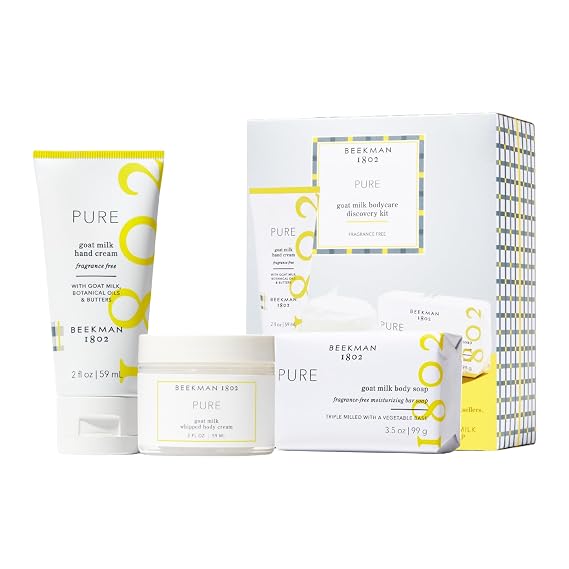 Beekman 1802 Goat Milk Bodycare Minis Discovery Kit, Fragrance Free