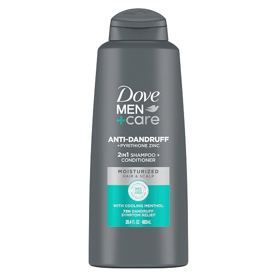 DOVE MEN + CARE DermaCare Scalp 2-in-1 Shampoo and Conditioner Dandruff Defense for Dry Scalp Hair Care and Dandruff Treatment Made with Pyrithione Zinc 20.4 oz