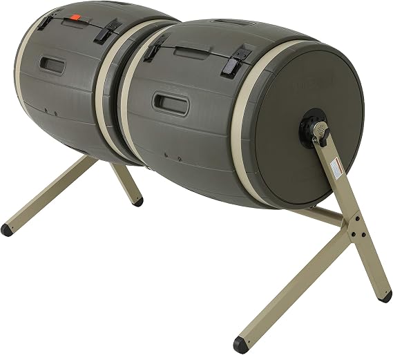 Lifetime 60309 Double Bin Rotating Composter, 100 Gallon
