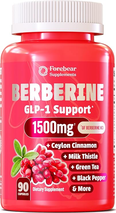 Berberine 1500mg GLP-1 Weight Loss Supplement Pills for Women & Men