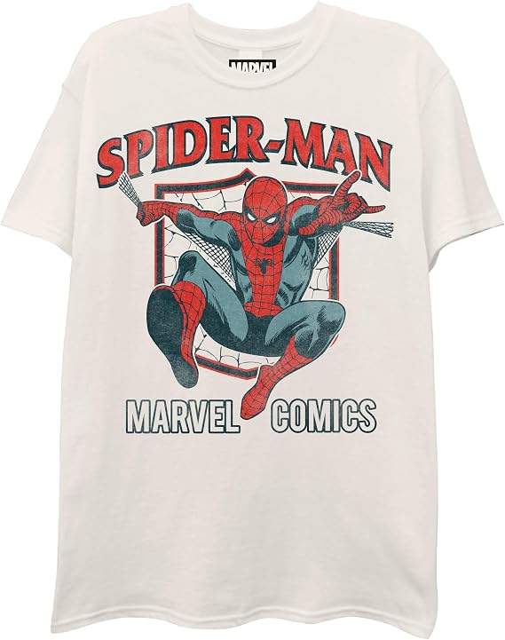 Marvel Men's Marvel Comics Spider-man Swinging Short Sleeve T-Shirt