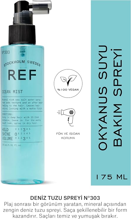 Reference Of Sweden Ref Natural Mat For Voluminous And Refreshing Effect Sea Salt Spray 175 Ml