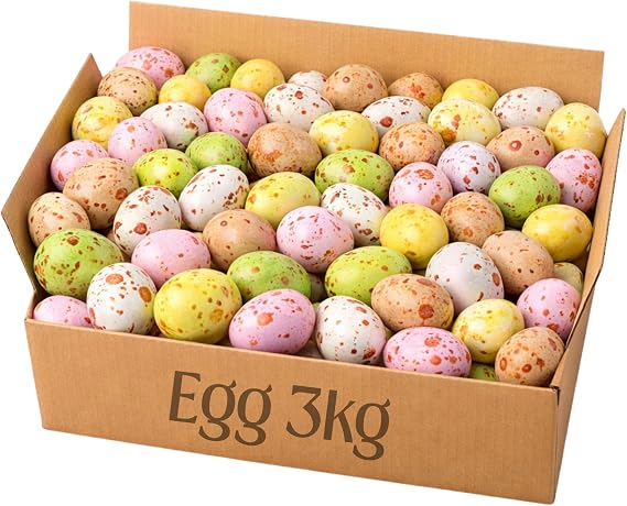 Chocolate Mini Eggs Bulk | Milk Chocolate with Candy Shell | Pick n Mix, Party Bags & Easter Egg Hunt Sweets (3kg Egg)