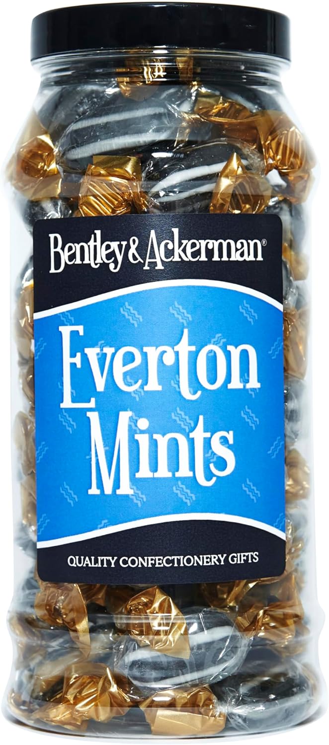 Everton Mints Sweets - 440g Original Retro Sweets Gift Jar By Bentley & Ackerman's Sweet Shop.
