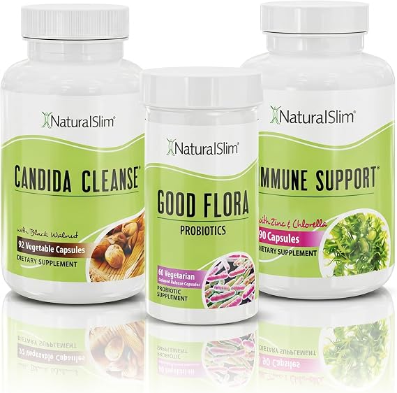 NaturalSlim Gut Cleanse Candiseptic Kit, Wellness System, 2 Pack | Nutritional and Digestive Support Capsules, Wellness System Formulated by Frank Suarez