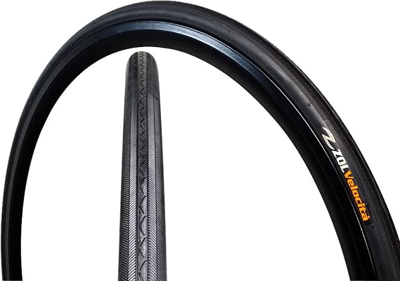 Zol Velocita Road Wire Bike Bicycle Tire 700x25c Z1076 Black