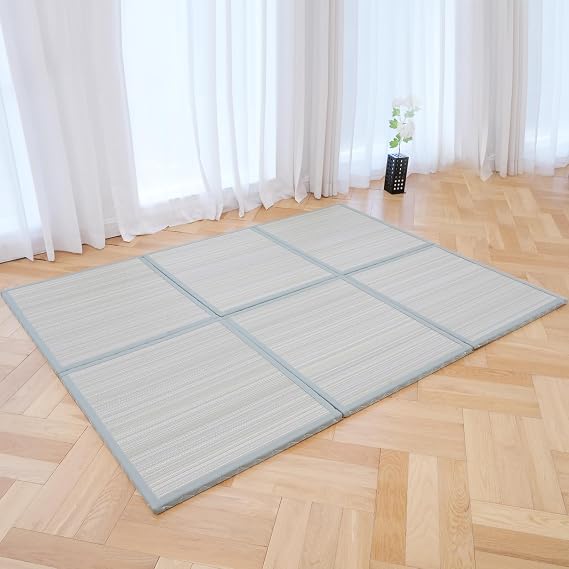 Syrinx Japanese Tatami Futon Mattress - Foldable Floor Sleeping Pad, Folding Design for Easy Portability & Storage, Moisture-Resistant Mat for Full Size Bed or Rug, Green, 80"*60"x0.9"