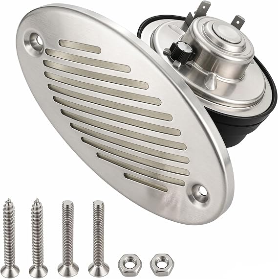 316 Stainless Steel 12V Hidden Flush Mount 5190512 Marine Boat Horn Two Hole Installation Spacing of 114.3 mm