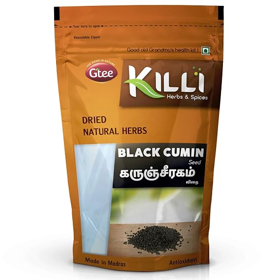 KILLI Black Cumin | Karunjeeragam | Kala Jeera | Kalonji Seed, 200g