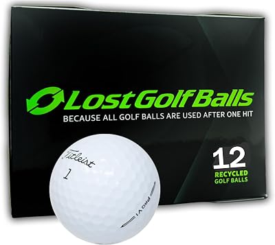 Titleist Pro V1 2023 Model Refinished Golf Balls 12 Pack Tour-Level Distance, Soft Feel, and Control Premium Refinished Quality