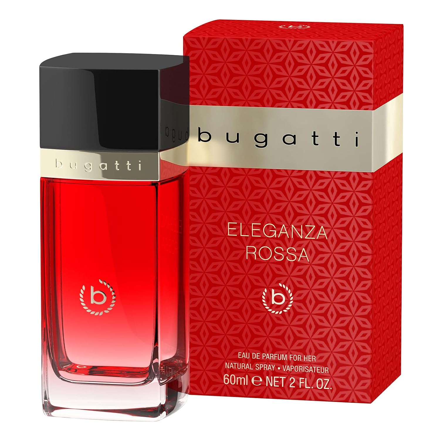 BUGATTI Bugatti Womens Eleganza Rosa Perfume Eau de Parfum 60 ml I Sensual Womens Perfume for All Age Any Occasion I Seductive Combination of Peach Iris & Vanilla I Womens Perfume Floral & Fruity