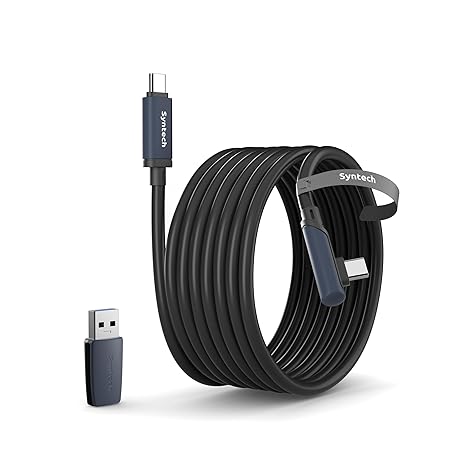 Syntech VR Link Cable 16FT for Meta Quest 3/3S/2, USB 3.0 Adapter