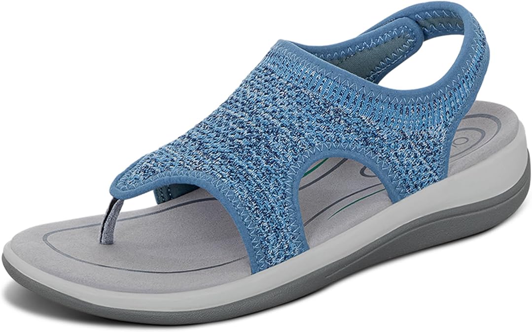 Orthofeet Lyra Orthopedic Women's Platform Flip Flops | Stretchable & Breathable Toe Post Sandal with Arch Support, Comfortable Ergonomic Cushioning, Wide Toe Box for Casual Outings