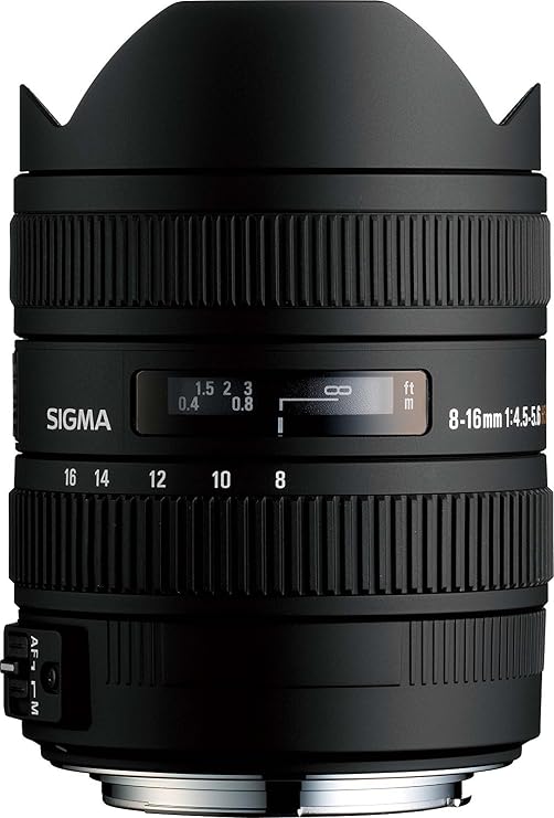 Sigma 8-16mm f/4.5-5.6 DC HSM FLD AF Ultra Wide Zoom Lens for APS-C sized Canon Digital DSLR Camera
