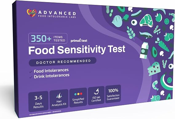 AFIL Primal | Food & Drinks Sensitivity Home Test Kit for Adults & Kids | 350+ Items, Gluten, Dairy | Fast Results | Holistic Health