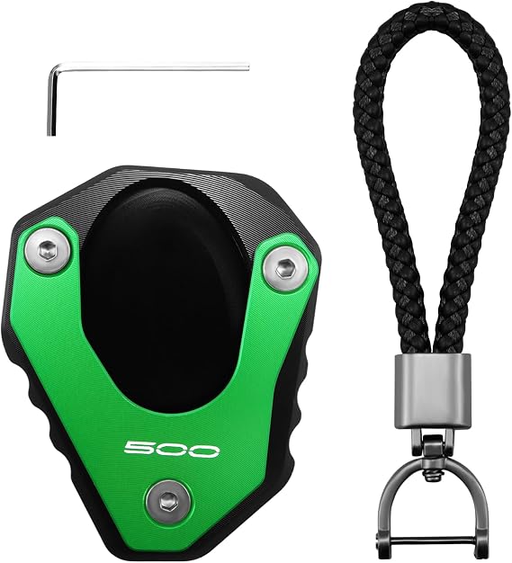 Kickstand Enlarger Pad & Keychain Kit for Kawasaki Z500 Ninja500
