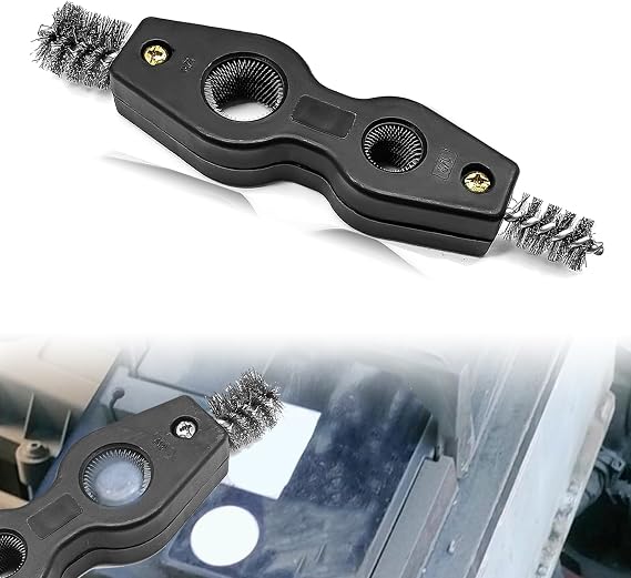 4 in 1 Car Battery Cleaning Brush, Automotive & Marine Battery Terminal Cleaner, Anti-Corrosion Copper Pipe Scrubbing Tool for Car Battery