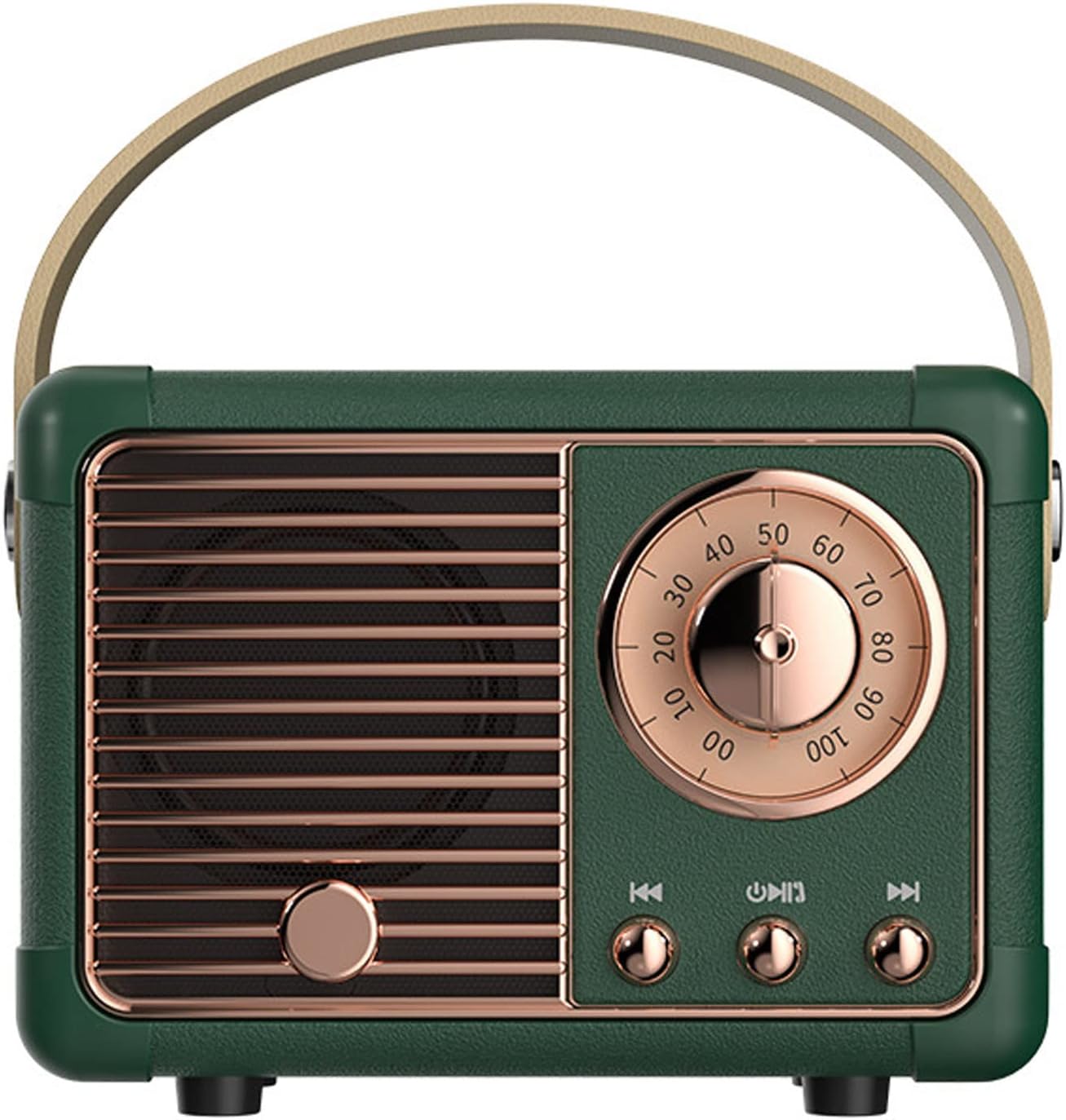 Retro Bluetooth Speaker, Vintage Speaker with Old Fashioned Classic Style,Loud Volume, Bluetooth 5.0 Wireless Connection, Support TF Card, U Disk and AUX Audio Input Green