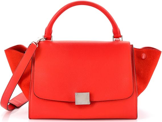 Pre-Loved Trapeze Bag Leather Small, Red