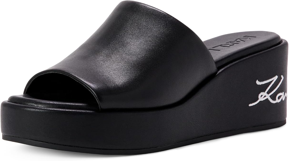 KARL LAGERFELD Women's Calvina Slip on Platform Wedge Sandal