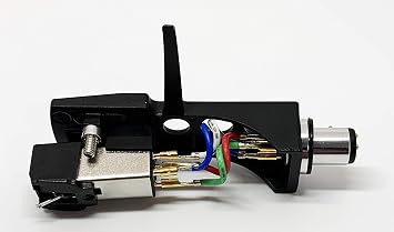 Black Headshell, Mount, Cartridge and Conical stylus, needle for Numark TT1625, TT1520, TT100, TT, TT1, TT2, Limit DJ2500B,TT500, TT200