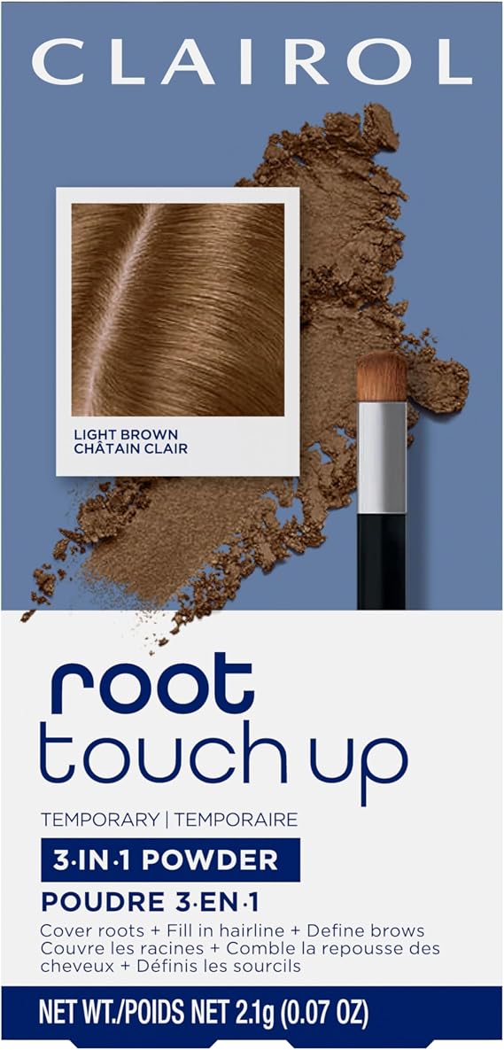 Clairol Root Touch-Up Temporary Corrector Powder, Light Brown, 1 unit