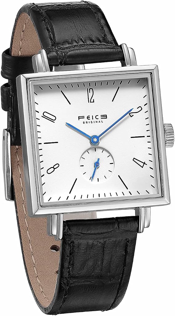 FEICE Women's Sapphire Crystal Minimalist Square Watch Classic Bauhaus Watch-FG301