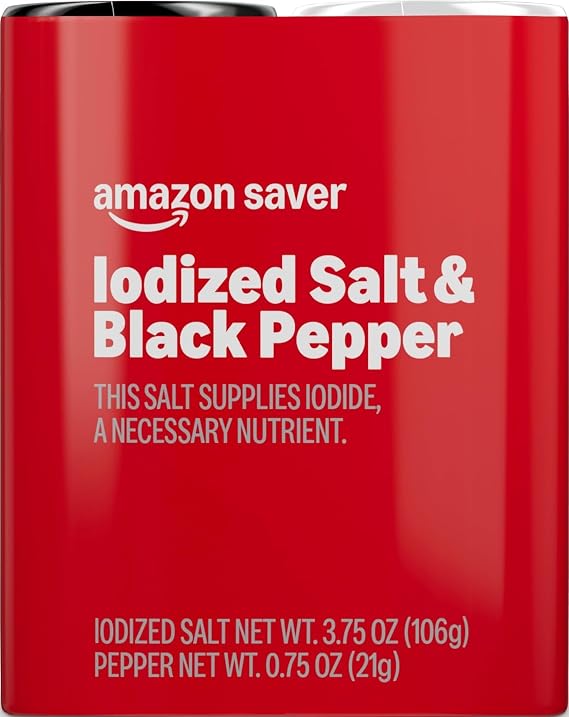 Amazon Saver, Iodized Salt & Black Pepper, 3.75 Oz