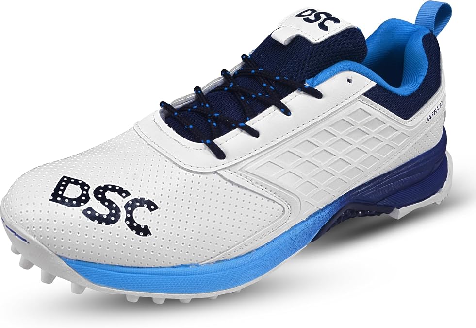 DSC Jaffa 22 Cricket Shoes for Men and Boys Uk-11 White-Navy