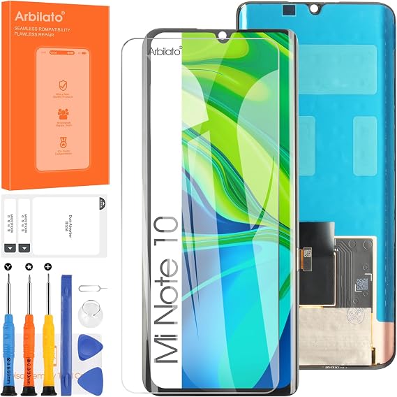 TFT Screen for Xiaomi Mi Note 10 Screen Replacement for Xiaomi Mi Note 10 lite LCD Screen for Xiaomi CC9 Pro Touch Display Digitizer Assembly for Xiaomi Note 10 Pro Repair Parts(Black)